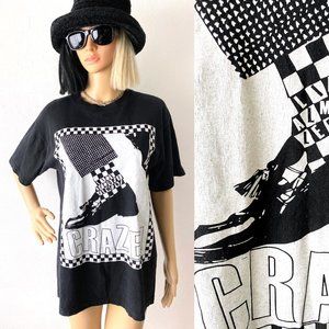 Dance Craze Ska Shirt | Skate Punk Graphic Tee | Black and White Checker Shirt